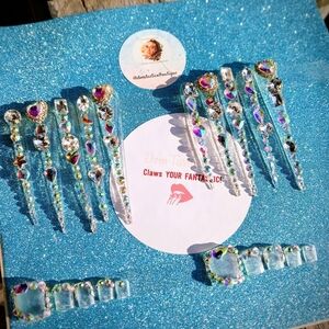 Luxury Rhinestone Bling Press-On Nail Set